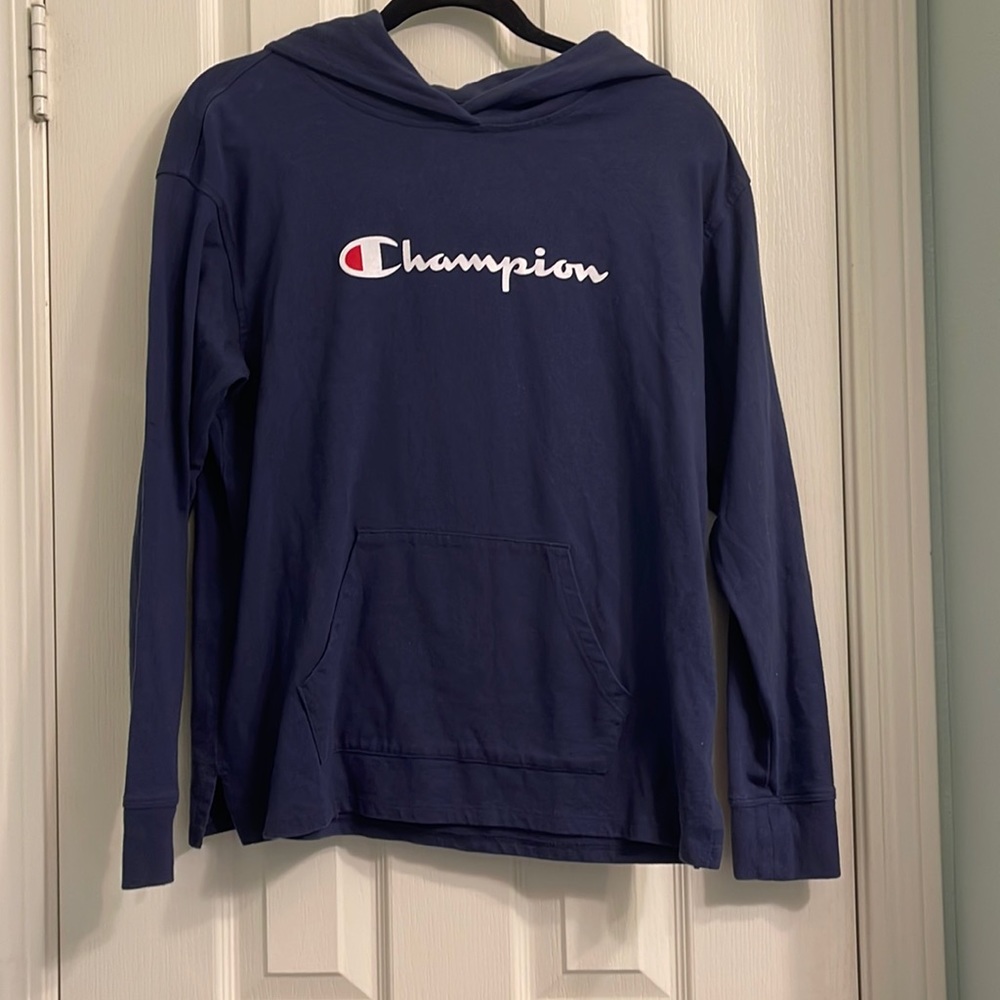 Dark blue champion hoodie